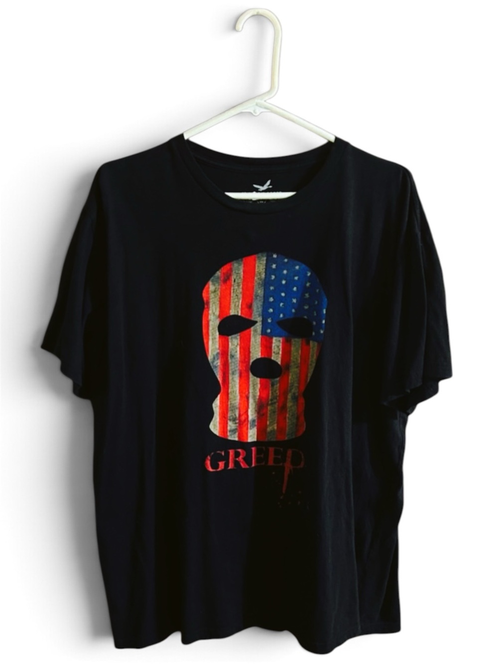 Vintage Triple Fat Goose “GREED” balaclava Mask Graphic Tee 2XL Y2K Streetwear